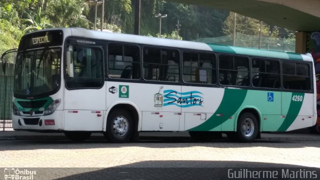 Viação Piracicabana Santos 4260 na cidade de Santos, São Paulo, Brasil, por Guilherme Martins. Número da foto: #5367682.