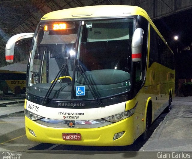 Viação Itapemirim 60775 na cidade de Vitória, Espírito Santo, Brasil, por Gian Carlos. ID da foto: 5367999.