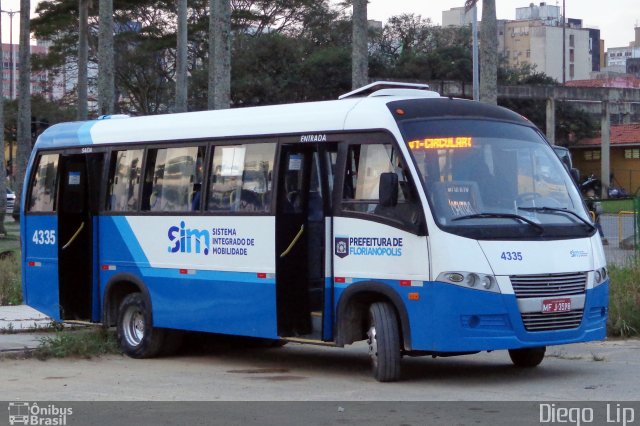 Transporte Coletivo Estrela 4335 na cidade de Florianópolis, Santa Catarina, Brasil, por Diego Lip. ID da foto: 5369930.