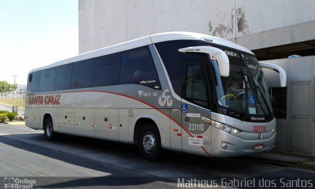 Viação Santa Cruz 231110 na cidade de Campinas, São Paulo, Brasil, por Matheus Gabriel dos Santos. Número da foto: #5369293.