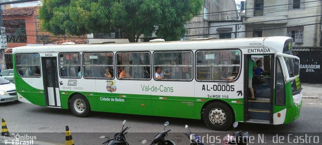 Auto Viação Monte Cristo AL-00005 na cidade de Belém, Pará, Brasil, por Carlos Jorge N.  de Castro. Número da foto: #5370003.