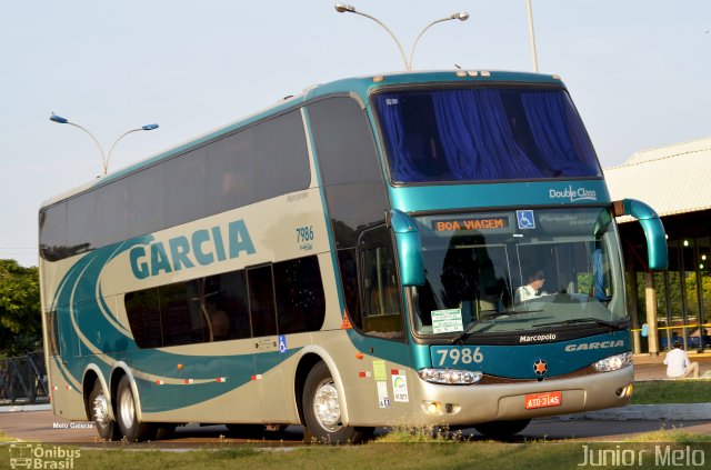 Viação Garcia 7986 na cidade de Maringá, Paraná, Brasil, por José Melo. ID da foto: 5370584.