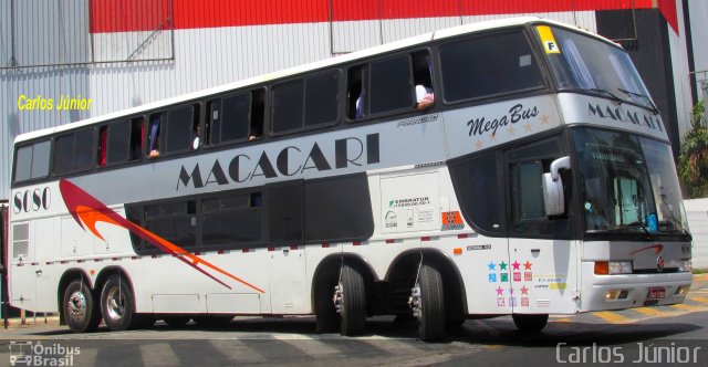 Auto Ônibus Macacari 8080 na cidade de Goiânia, Goiás, Brasil, por Carlos Júnior. ID da foto: 5371515.