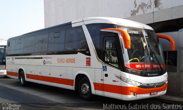 Auto Viação Ouro Verde 15008 na cidade de Campinas, São Paulo, Brasil, por Matheus Gabriel dos Santos. ID da foto: 5371496.