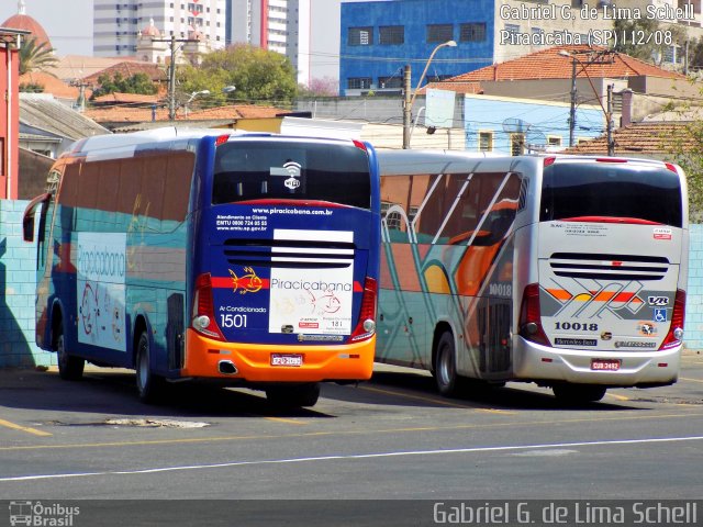 Viação Piracicabana 1501 na cidade de Piracicaba, São Paulo, Brasil, por Gabriel Giacomin de Lima. ID da foto: 5370507.