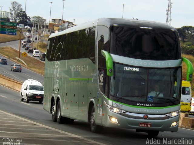 Viação Garcia 7887 na cidade de Belo Horizonte, Minas Gerais, Brasil, por Adão Raimundo Marcelino. ID da foto: 5371748.