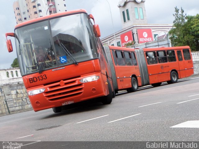 Transporte Coletivo Glória BD133 na cidade de Curitiba, Paraná, Brasil, por Gabriel Machado. ID da foto: 5373117.