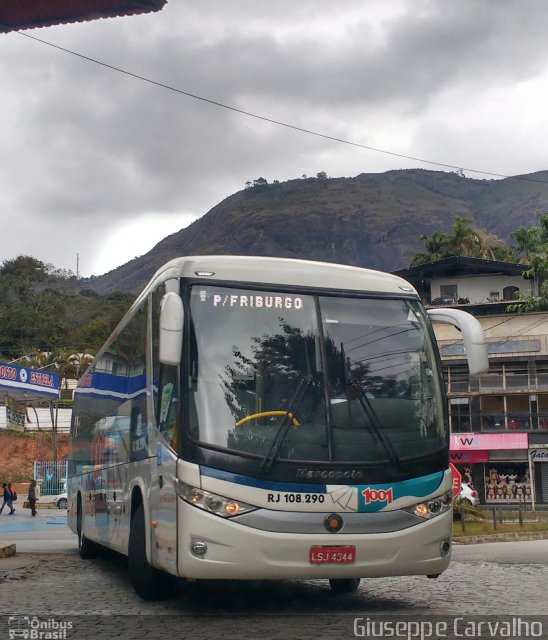 Auto Viação 1001 RJ 108.290 na cidade de Nova Friburgo, Rio de Janeiro, Brasil, por Giuseppe Carvalho. ID da foto: 5375294.