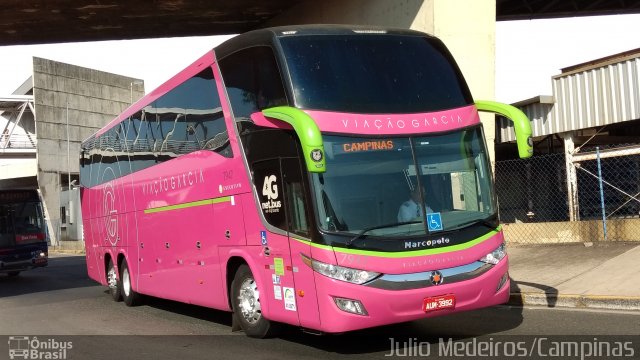 Viação Garcia 7947 na cidade de Campinas, São Paulo, Brasil, por Julio Medeiros. ID da foto: 5374556.