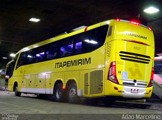 Viação Itapemirim 60027 na cidade de Belo Horizonte, Minas Gerais, Brasil, por Adão Raimundo Marcelino. Número da foto: #5374944.