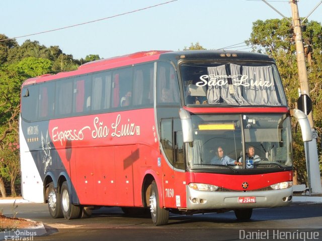 Expresso São Luiz 7030 na cidade de Rio Verde, Goiás, Brasil, por Daniel Henrique. ID da foto: 5374810.