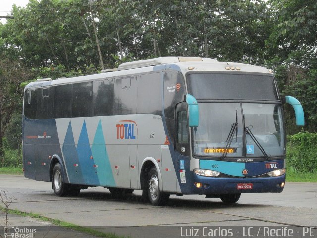 Viação Total 860 na cidade de Recife, Pernambuco, Brasil, por Luiz Carlos de Santana. Número da foto: #5373679.
