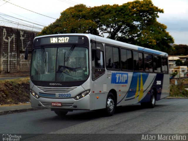 TMP Transportes 26020 na cidade de Belo Horizonte, Minas Gerais, Brasil, por Adão Raimundo Marcelino. ID da foto: 5379380.