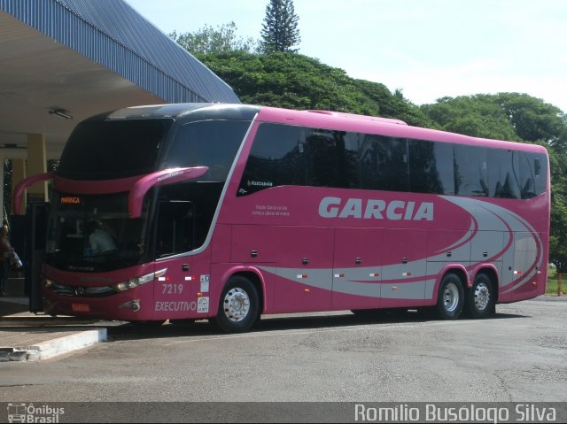 Viação Garcia 7219 na cidade de Rolândia, Paraná, Brasil, por Romílio Busólogo Silva . ID da foto: 5379189.