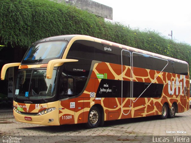 UTIL - União Transporte Interestadual de Luxo 11509 na cidade de Belo Horizonte, Minas Gerais, Brasil, por Lucas Vieira. Número da foto: #5378827.