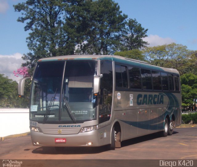 Viação Garcia 6948 na cidade de Presidente Prudente, São Paulo, Brasil, por Diego K420 . Número da foto: #5381015.