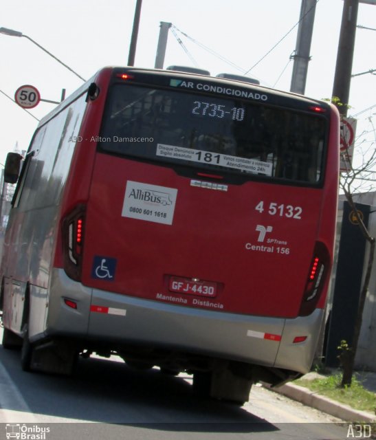 Allibus Transportes 4 5132 na cidade de São Paulo, São Paulo, Brasil, por Edson Luiz da Silva Junior. Número da foto: #5383771.