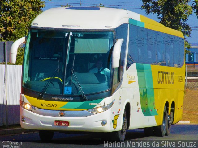 Empresa Gontijo de Transportes 18290 na cidade de Brasília, Distrito Federal, Brasil, por Marlon Mendes da Silva Souza. ID da foto: 5320414.