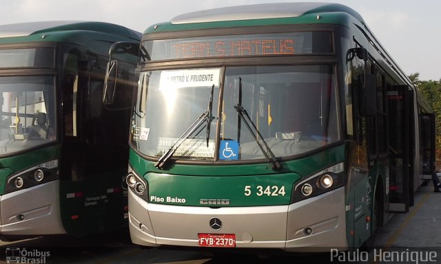 Via Sul Transportes Urbanos 5 3424 na cidade de São Paulo, São Paulo, Brasil, por Paulo Henrique. ID da foto: 5385468.