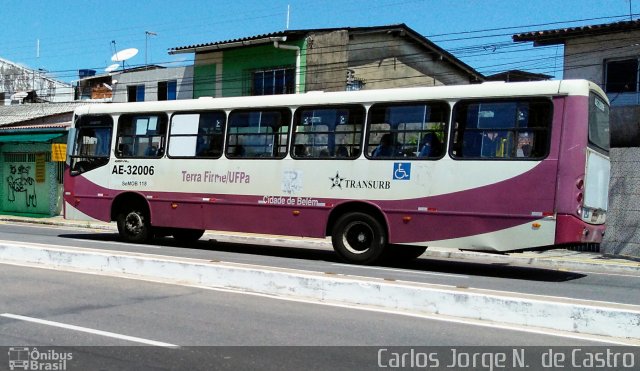 Transurb AE-32006 na cidade de Belém, Pará, Brasil, por Carlos Jorge N.  de Castro. Número da foto: #5386289.