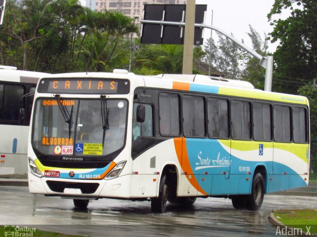 Transportes Santo Antônio RJ 161.135 na cidade de Rio de Janeiro, Rio de Janeiro, Brasil, por Adam Xavier Rodrigues Lima. Número da foto: #5385257.