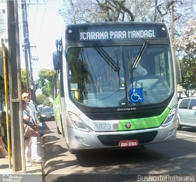 Viação Garcia 8873 na cidade de Apucarana, Paraná, Brasil, por Josino Vieira. ID da foto: 5385820.