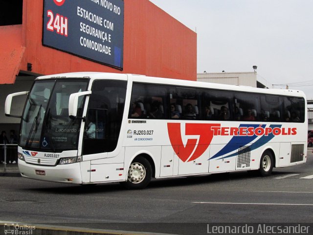 Viação Teresópolis RJ 203.027 na cidade de Rio de Janeiro, Rio de Janeiro, Brasil, por Leonardo Alecsander. ID da foto: 5385033.