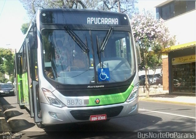 Viação Garcia 8873 na cidade de Apucarana, Paraná, Brasil, por Josino Vieira. Número da foto: #5385751.