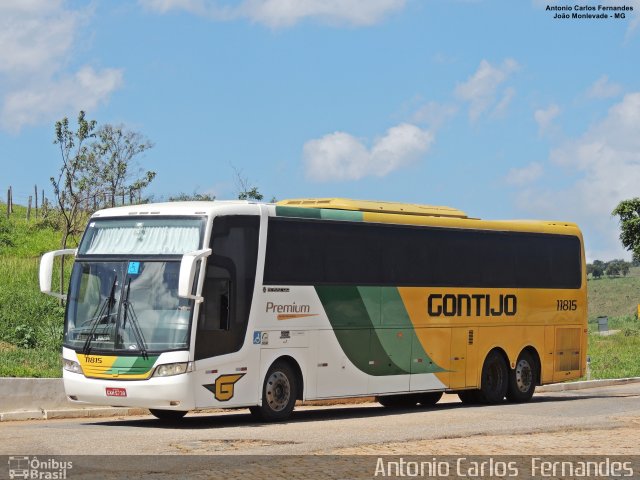 Empresa Gontijo de Transportes 11815 na cidade de João Monlevade, Minas Gerais, Brasil, por Antonio Carlos Fernandes. ID da foto: 5322944.