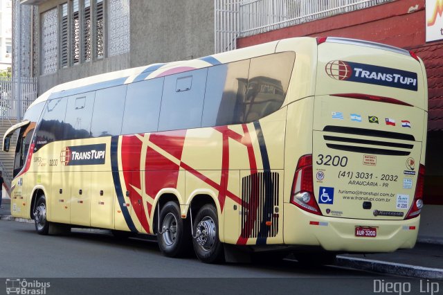 TransTupi Turismo e Fretamento 3200 na cidade de Joinville, Santa Catarina, Brasil, por Diego Lip. Número da foto: #5325664.
