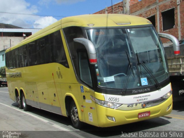 Viação Itapemirim 60585 na cidade de Timóteo, Minas Gerais, Brasil, por Joase Batista da Silva. Número da foto: #5324993.