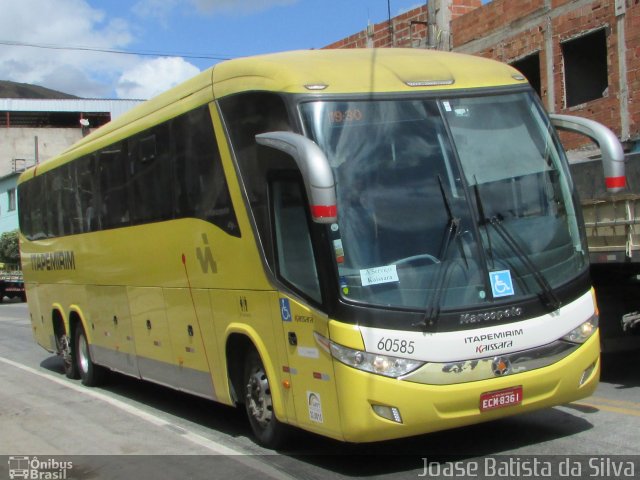 Viação Itapemirim 60585 na cidade de Timóteo, Minas Gerais, Brasil, por Joase Batista da Silva. ID da foto: 5324993.