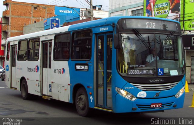 Metropolitana Transportes e Serviços 11097 na cidade de Vila Velha, Espírito Santo, Brasil, por Saimom  Lima. ID da foto: 5325611.