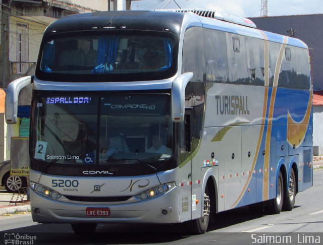 Turispall Transporte e Turismo 5200 na cidade de Vila Velha, Espírito Santo, Brasil, por Saimom  Lima. ID da foto: 5325677.