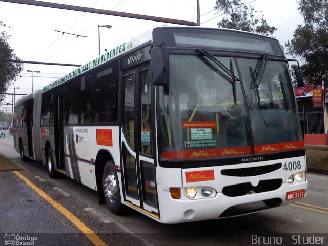 Metra - Sistema Metropolitano de Transporte 4008 na cidade de São Paulo, São Paulo, Brasil, por Bruno   Studer. ID da foto: 5328542.