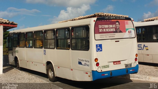 Concessionária Salvador Norte - CSN Transportes 11635 na cidade de Salvador, Bahia, Brasil, por Jessé Ferreira Gonçalves. Número da foto: #5328041.