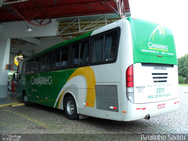 Viação Canarinho 2811 na cidade de Joinville, Santa Catarina, Brasil, por Paulinho Sartor. Número da foto: #5328004.