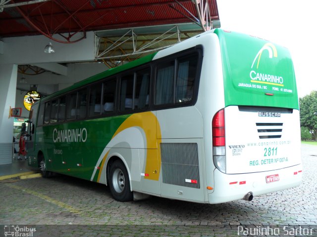 Viação Canarinho 2811 na cidade de Joinville, Santa Catarina, Brasil, por Paulinho Sartor. ID da foto: 5328004.