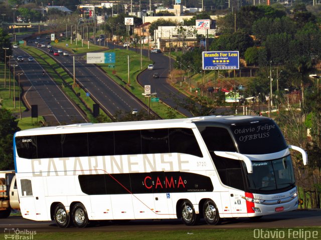 Auto Viação Catarinense 3720 na cidade de Foz do Iguaçu, Paraná, Brasil, por Otavio Felipe Balbinot. Número da foto: #5328993.