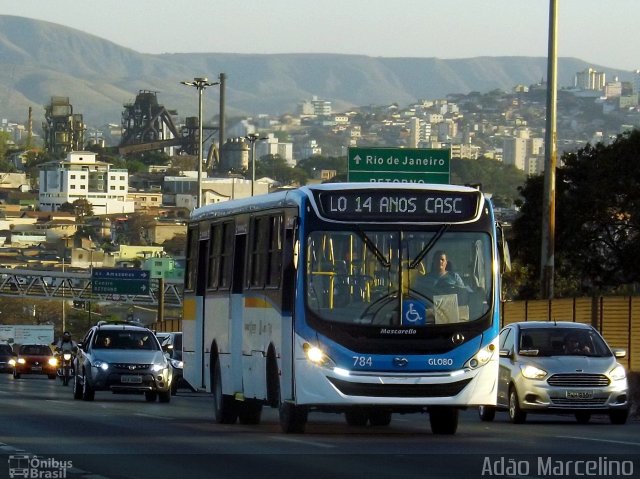 Transportadora Globo 784 na cidade de Belo Horizonte, Minas Gerais, Brasil, por Adão Raimundo Marcelino. ID da foto: 5330682.