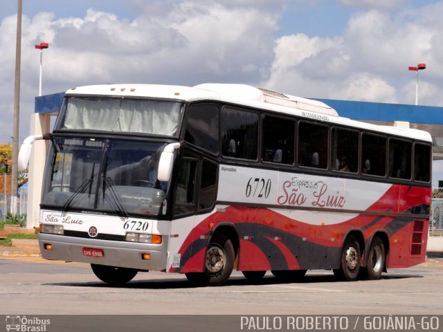 Expresso São Luiz 6720 na cidade de Goiânia, Goiás, Brasil, por Paulo Roberto de Morais Amorim. Número da foto: #5330814.