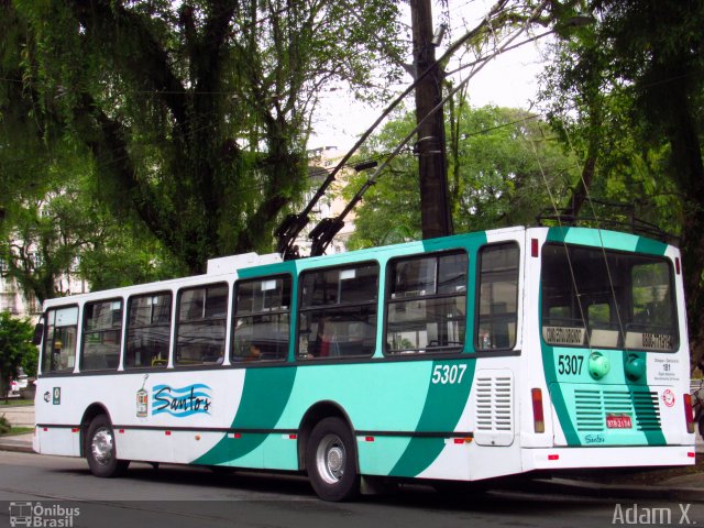 Viação Piracicabana Santos 5307 na cidade de Santos, São Paulo, Brasil, por Adam Xavier Rodrigues Lima. Número da foto: #5332022.
