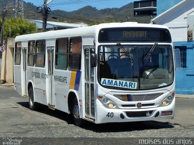 Expresso Novo Maranguape Transportes e Turismo 040 na cidade de Maranguape, Ceará, Brasil, por Francisco Moisés  Silva dos Anjos. ID da foto: 5332648.