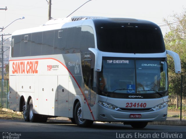 Viação Santa Cruz 234140 na cidade de Alfenas, Minas Gerais, Brasil, por Lucas Elson de Oliveira. ID da foto: 5333171.