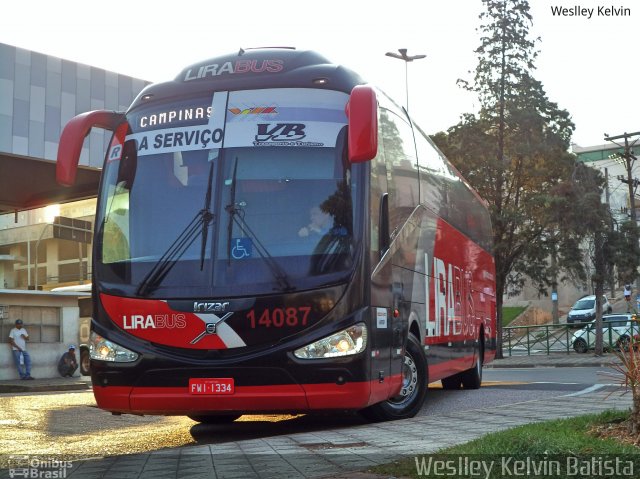 Lirabus 14087 na cidade de Sorocaba, São Paulo, Brasil, por Weslley Kelvin Batista. ID da foto: 5335227.