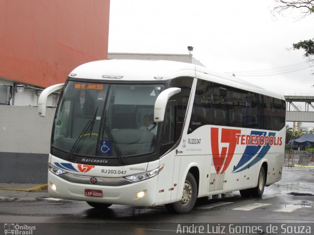 Viação Teresópolis RJ 203.047 na cidade de Rio de Janeiro, Rio de Janeiro, Brasil, por André Luiz Gomes de Souza. Número da foto: #5335841.