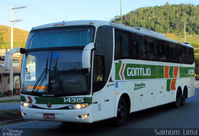 Empresa Gontijo de Transportes 14315 na cidade de Viana, Espírito Santo, Brasil, por Saimom  Lima. ID da foto: 5334827.